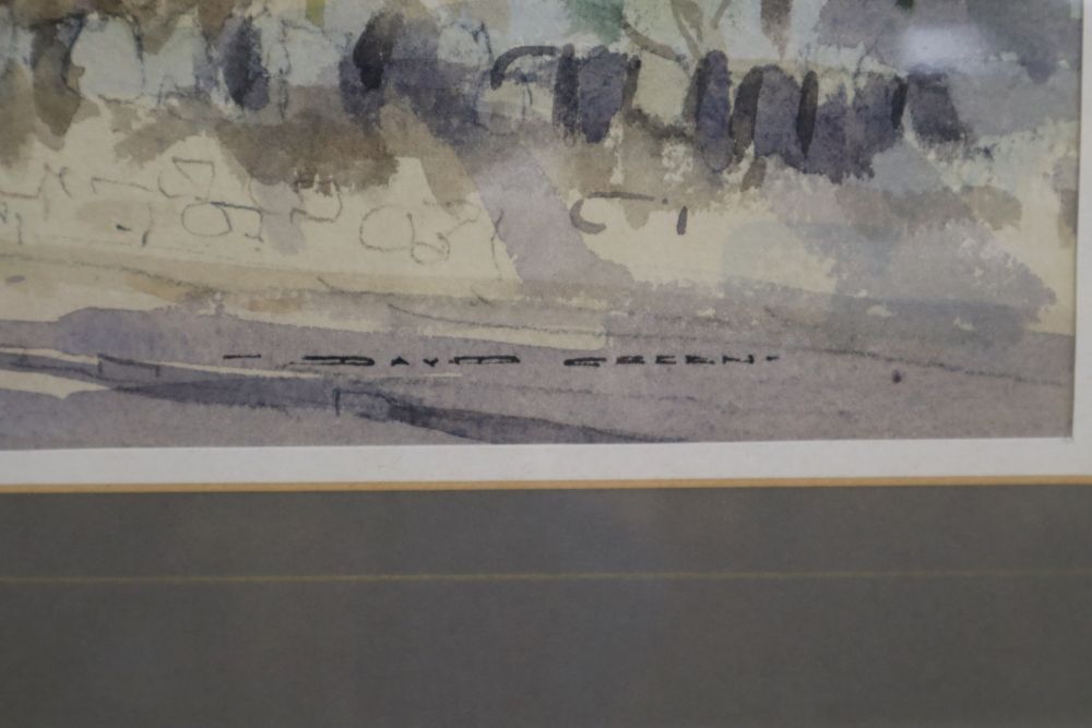 David Green (1935-2013), watercolour, St Jamess Church, Biddenham, Bedfordshire, signed and dated 1978, 33 x 50cm